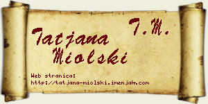 Tatjana Miolski vizit kartica